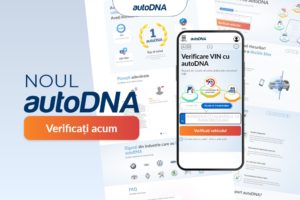 Noua interfață autoDNA - verifică VIN gratuit și află povestea completă a vehiculului tău
