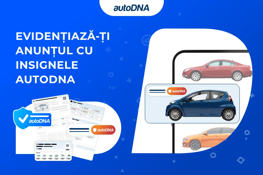 Evidențiază-ți anunțul cu insignele autoDNA
