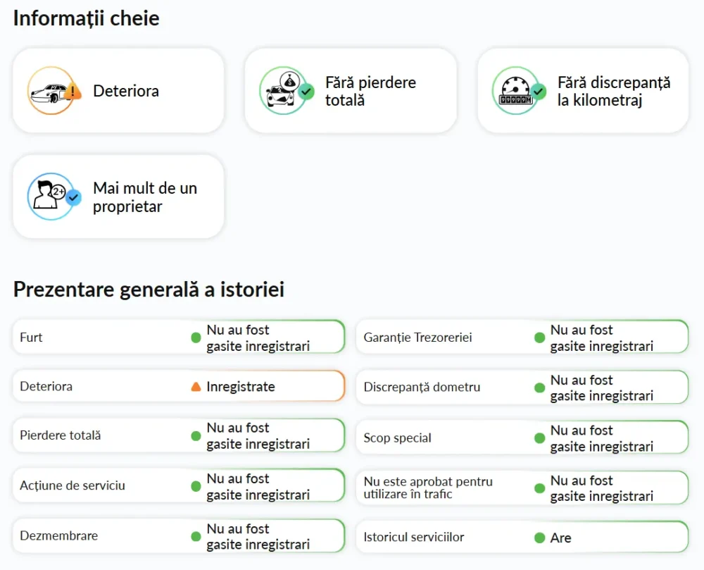 Informații introductive în Raportul autoDNA privind istoricul vehiculelor Informații introductive în Raportul autoDNA privind istoricul vehiculelor